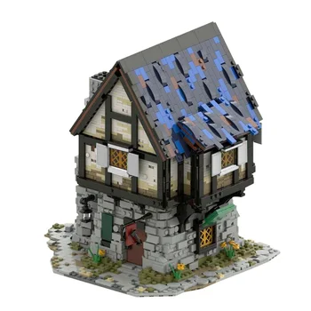 Street View House Model DIY srednjeveško Mesto irena pedrolini Konstruktor Izobraževalne Igrače, Gradnja Bloki, Opeke Za Otroke Fantje Darilo