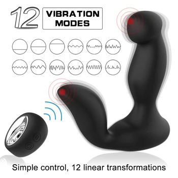 12 Hitrost Brezžični Daljinski Prostate Massager G Spot Vibrator, Vibrator Klitoris Stimulator Vibrator Sex Igrače Masturbator za Ženske, Moške