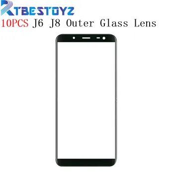 RTOYZ 10PCS/veliko Za Samsung Galaxy J6 2018 J600 SM-J600F & J8 2018 J810 J810F Spredaj Ven LCD Steklo Objektiva