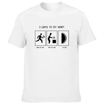3 Načini Za Moje Srce, T-Shirt Smešno Kreativna Zasnova Posadke Vratu T Shirt Homme Modi Hipster Tumblr Ponudbe Tshirts Oblačila