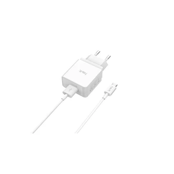 HAVIT Cargador Quickcharge QC3.0 Con Kabel Micro USB 3Amax ST824 Blanco