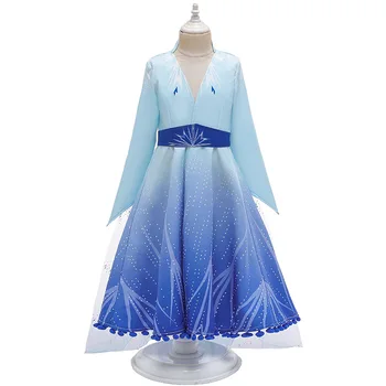 Božič obleko dekleta, otroci, oblačila elsa princesa obleko samorog jeseni, pozimi modra letnik morska deklica pepelka stranka elza kostum