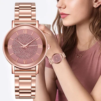 Ženske Ure 2020 Luksuzni Diamond Rose Zlata Ženske Zapestne Ure za Ženske Zapestnico Watch Za Žensko Uro horloge dames