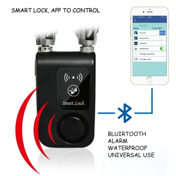 Visoka Kakovost Bluetooth Smart Lock z Anti Rezanje Anti Berljivo Vibracije Nepremočljiva in Zvok Alarma Funkcija Varno