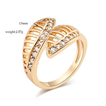 Vroče Prodaje Poslastica Kubičnih Cirkonij Zlata prstana za Ženske Kristalni Kamen Osebnost Ženska Obroči Moda Votlih Kovinski Obroč