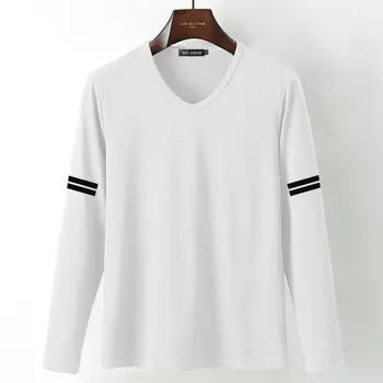 Poletne Modne blagovne Znamke Moške Majice Bombaž Dolg Rokav Priložnostne Proti-vrat Velikosti T Shirt Dihanje Zelo Kul Slim Fit tshirts