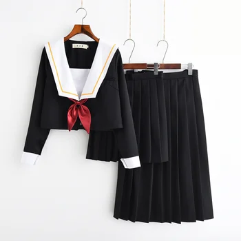 2019 novo mornar, ki bo ustrezala študentov šolsko uniformo za najstnike preppy stil cos enotno jk japonski seifuku lok krilo majica