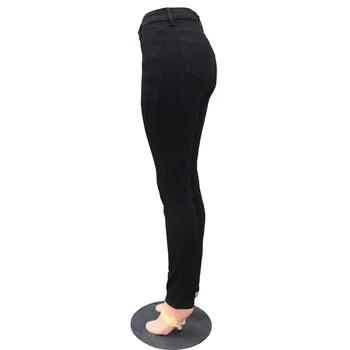 Nova Trdna Pranje Skinny Jeans Ženska Črna Visoko Pasu Skinny Jeans Stretch Denim Svinčnik Hlače Dolge Shapping Push Up Kavbojke Ženske