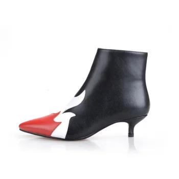 VANKARING klasičnih mešane barve, čevlji za ženske modni škornji ženske pravega usnja visoke pete black jeseni, pozimi škornji ženske