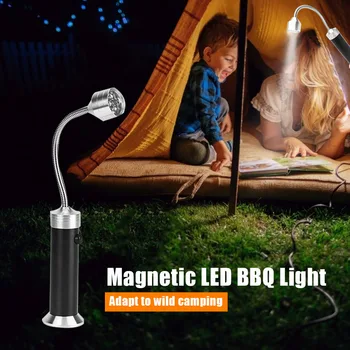 2pcs Prenosne Magnetne LED BBQ Žar Luči, Nastavljiva Zunanja Stranka Kampiranje Prilagodljiv Zasilne Razsvetljave, Žar Lučka