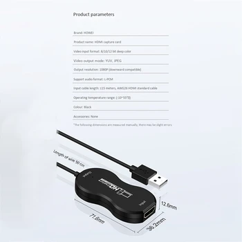 S Smart USB Čip za HDMI High-Definition Video Zbiralec Igre v Živo Snemanje Spremljanje Zajemanje Kartico