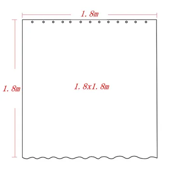 Evropski zlati geometrijske kvadratnih Prilagodljiv digitalni tisk poliester nepremočljiva tuš zavesa 1.8x1.8m kopalnica zavese
