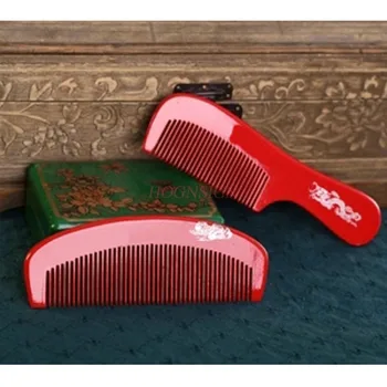 2 lesena hairbrush Paket Poročni Dobave Nevesta Jutranje Lesa Glavnik Rdeče Čisto Mahagoni Hairbrush Anti Statične Na Glavniki Pincete