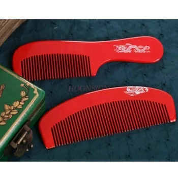 2 lesena hairbrush Paket Poročni Dobave Nevesta Jutranje Lesa Glavnik Rdeče Čisto Mahagoni Hairbrush Anti Statične Na Glavniki Pincete