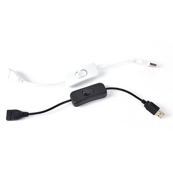 Nov Prihod 28 cm Woopower Bakreni Material indikatorska Lučka Power Line USB Kabel, Moški-Ženska Stikalo NA OFF Kabel Preklop