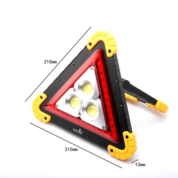COB 4 Načini Zunanji Prenosni Ročaj LED Trikotnik Svetilka Popravilo Avtomobila Delo Svetlobe, Opozorilni semafor Sili svetlobe
