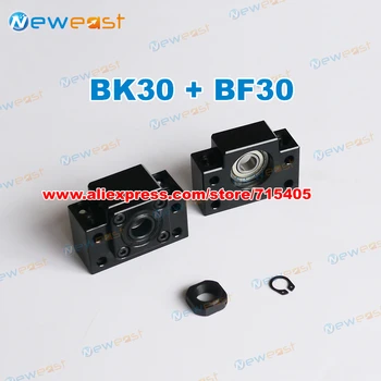 BK30 + BF30 Ballscrew Koncu Podpira za SFU4005/4010 Žogo vijak CNC Del BKBF30 koncu podporo