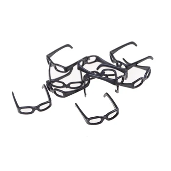 Prodaja 10pcs/set Mini Plastični Črna Očala Za Lutke, Dodatki za Visoke Kakovosti