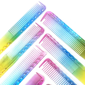 Anti-Statični Mavrica Las Glavnik Dvojno Glavo Zaplete Toplotno Odporen Temperatura Naravnost Comb Pro Salon Hair Styling Orodje