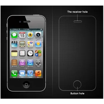 2.5 D Kaljeno Steklo Za iPhone5 Stekla Film Zaščitnik Zaslon Za iPhone 5S 9H Ultra-tanek Polno Kritje Zaščitno Steklo Lucent