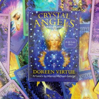 Kristalno Angel Oracle Kartice Stranka, Namizna Igra, Prerokovanje Usode 44 Kartice Krovom Tarot