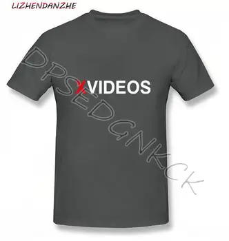 NOVO Erotično inovativnih moška T majica blagovne znamke XVIDEOS LOGOTIP krog vratu T-shirt, modni T-shirt, visoke kakovosti Tshirt tees 095