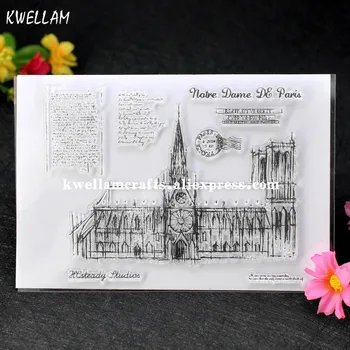 Notre Dame De Paris, FRANCIJA PARIZ Album DIY foto kartice, račun iz gume žig jasno žig pregleden žig 11x16cm 7063021