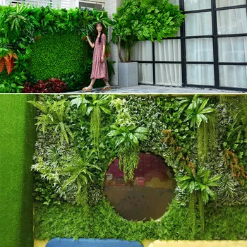 Umetni Travi Trate Trate Simulacije Rastline Krajinsko Cvet Stene Zelene Plastike Travnik Vrata Trgovina Slike Ozadje Travo Flores