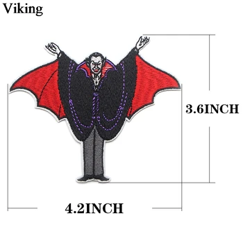 Groza Dracula Svež Obliž Železa Na Vezenega Obliž Šivanje Aplicirano Za Oblačila Obliž Nalepke Za Jakno, Krilo Diy Obliž G0010