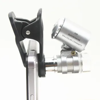 HD 60 krat z bankovca za check LED lučka univerzalni univerzalni mobilni telefon mapo mikroskopom vir svetlobe povečevalno Steklo