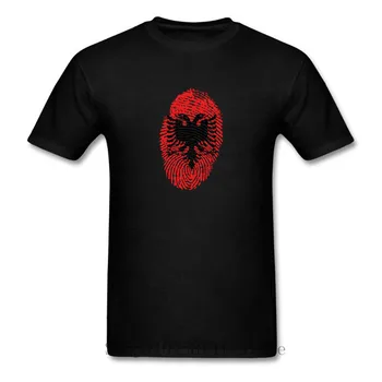 Najnovejši Albanija Zastavo Prstnih Majica s kratkimi rokavi Moški Mestnih Prosti čas Patriotske T-shirt Dvojni Orel, Simbol Države, Domoljubje Ljubitelje Tshirt