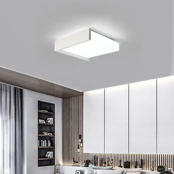 Beli ali Črni LED Stropne Luči Za Jedilnico otroška Soba, Kuhinja Stropne Svetilke Akril Preprost Površinski Flush Plošča Svetlobe