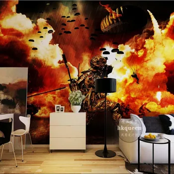 Foto ozadje 3D Stereo Evropske vojne sceno, ozadje ozadje KTV kino Dvorani Razstave ozadje zidana