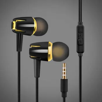 Žične Slušalke Galvanizacijo Bas Stereo in-ear Slušalke Z Mikrofonom Hansfree Klic Telefonske Slušalke Za Android IOS