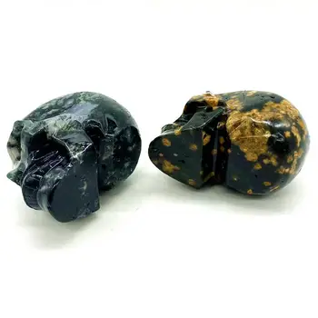 400-500 g Naravnih Quartz Crystal Skull Sanje Moss Agate Lobanje Doma Dekoracijo