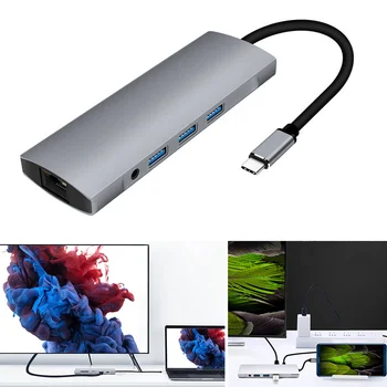 Tip-C HDMI, RJ45 Zvezdišča USB3.0 TF SD AVDIO PD Multifunkcijski nastavek za MacBook Pro SP99