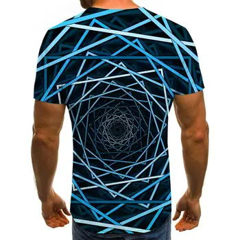 2020 nov tri-dimenzionalni obračanje moška T-shirt poletje moda kratka sleeved 3D krog vratu vrhovi visual tri-dimenzionalni majica
