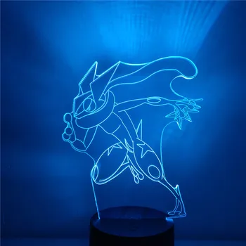 TAKATA TOMY Pokemon Anime Številke Greninja 3D Noč Luči Akcijskih Figur Model Žep Pošast Zbirateljske Božič Darilo Brinquedos