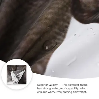 Podzemlje Dekor Tiskanje Shark Odprtih Ust v Morju Tuš Zavesa Nepremočljiva Tkanine iz Poliestra Kopalnica Odlikovanja