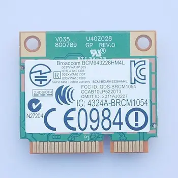 Dual Band WIRELESS-N KARTICO WIFI BCM943228HM4L / BCM43228 / DW1530 1JKGC Mini PCI-E Dell E6520 E5520 1457 1458 E5420