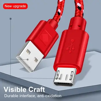 Micro USB Kabel Najlon Hitro Polnjenje USB Tip C Kabel za Samsung Xiaomi iPhone Polnilec Pleteni Podatkovni Kabel za Mobilni Telefon