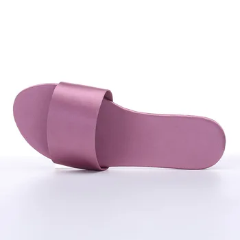 XEK 2018 Moda Doma Copate Ženske Ženski Svile Simulacije Copate Svile Flip-flops Zaprtih Non-slip Izklop Tkanine Trdna JH249